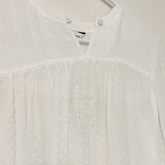 Club Monaco | Sheer Blouse | White | XS - Picture 2 of 6